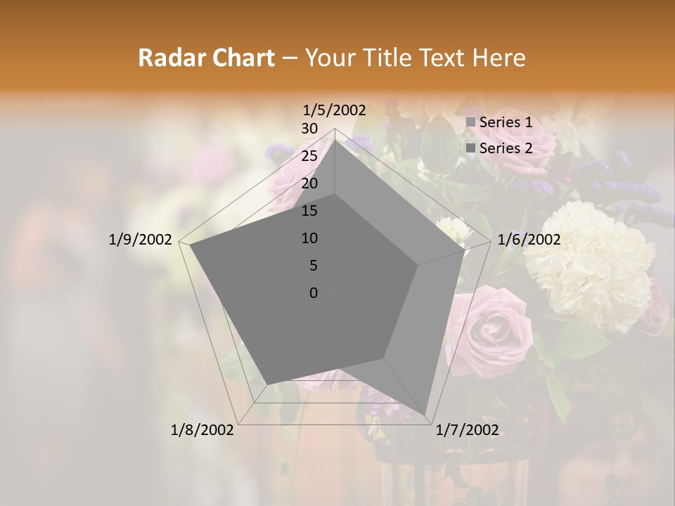 A Vase Filled With Lots Of Purple And White Flowers PowerPoint Template