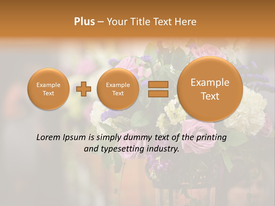 A Vase Filled With Lots Of Purple And White Flowers PowerPoint Template