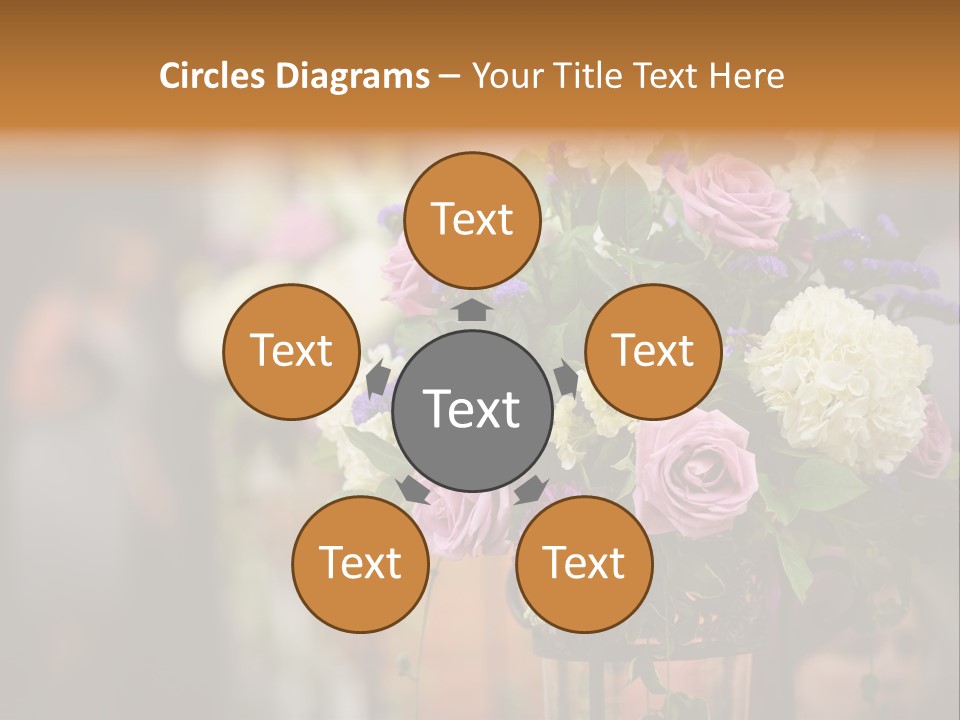 A Vase Filled With Lots Of Purple And White Flowers PowerPoint Template