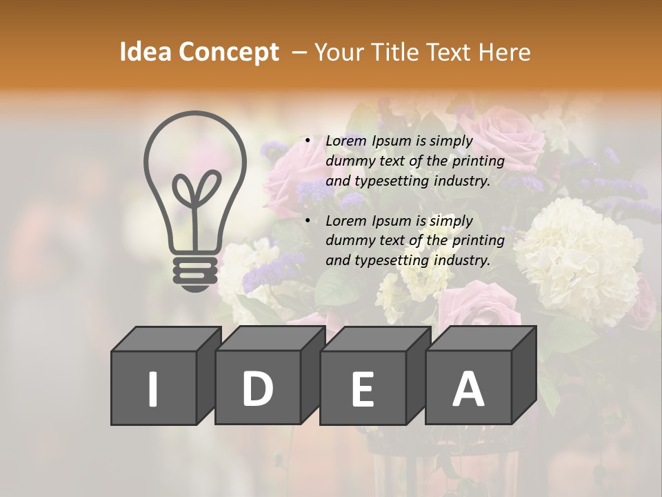 A Vase Filled With Lots Of Purple And White Flowers PowerPoint Template