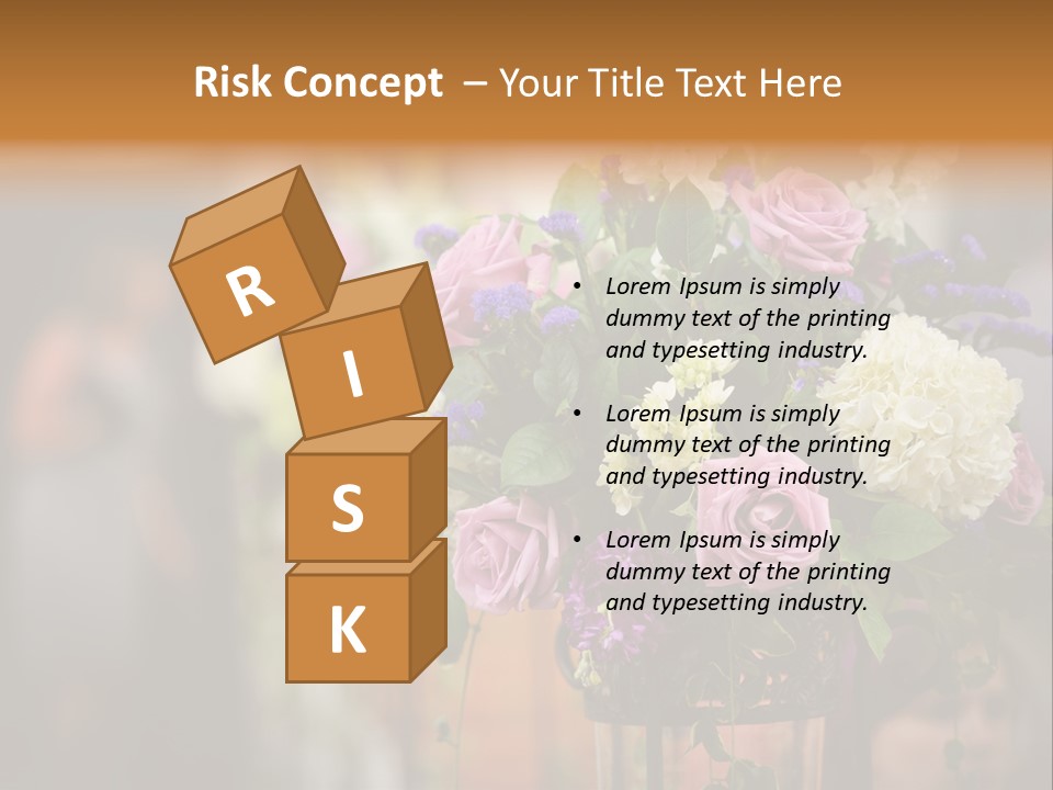 A Vase Filled With Lots Of Purple And White Flowers PowerPoint Template