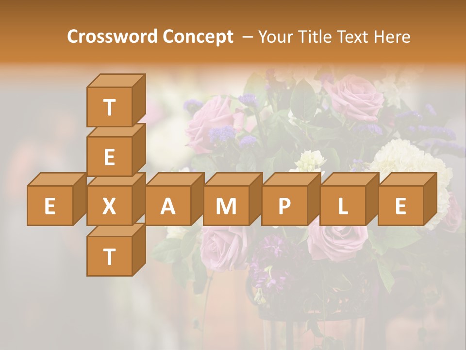 A Vase Filled With Lots Of Purple And White Flowers PowerPoint Template