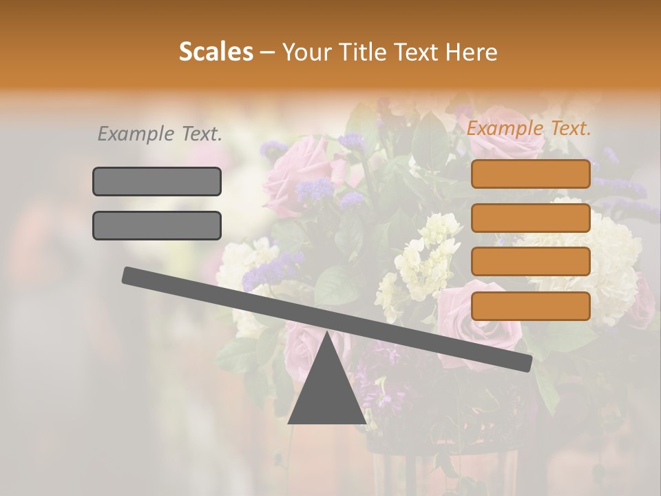 A Vase Filled With Lots Of Purple And White Flowers PowerPoint Template
