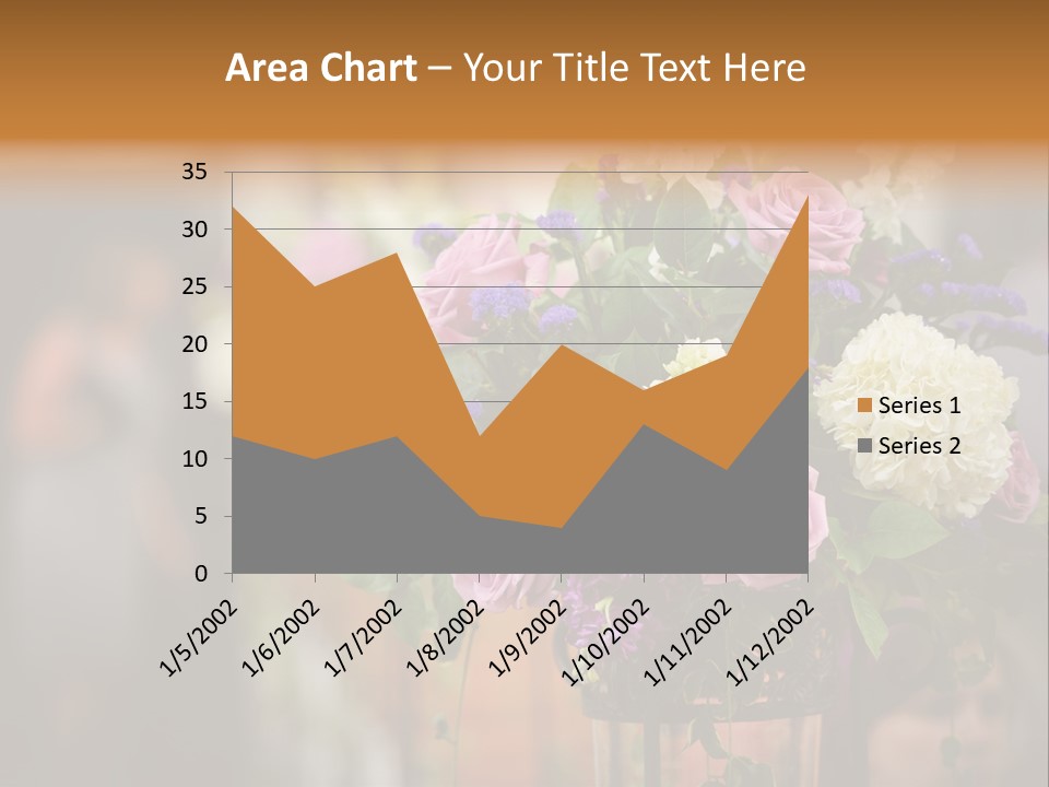 A Vase Filled With Lots Of Purple And White Flowers PowerPoint Template