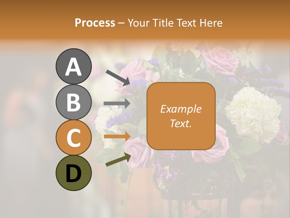 A Vase Filled With Lots Of Purple And White Flowers PowerPoint Template