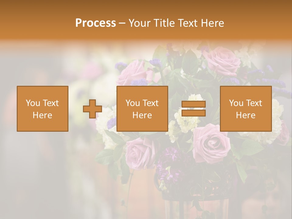 A Vase Filled With Lots Of Purple And White Flowers PowerPoint Template
