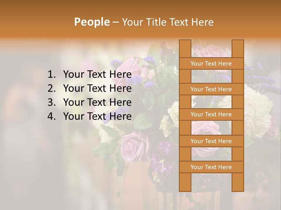 A Vase Filled With Lots Of Purple And White Flowers PowerPoint Template