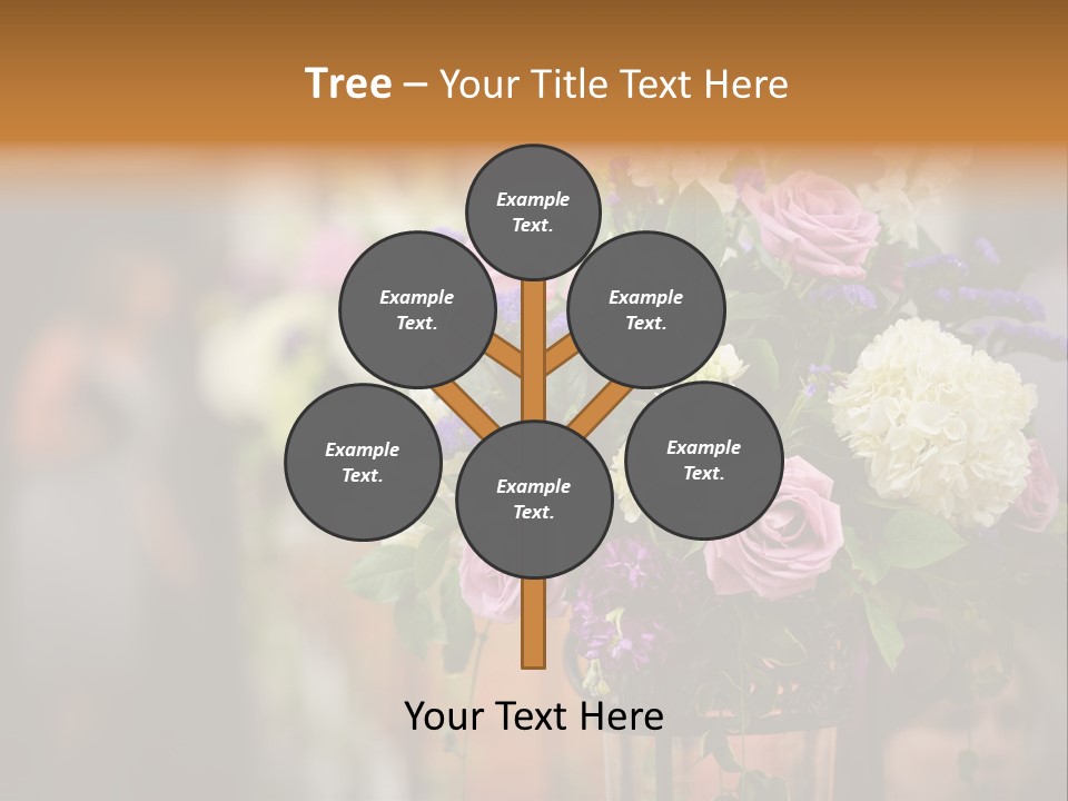 A Vase Filled With Lots Of Purple And White Flowers PowerPoint Template