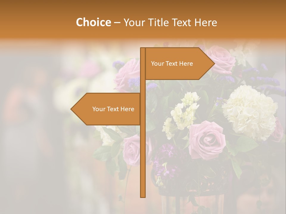 A Vase Filled With Lots Of Purple And White Flowers PowerPoint Template