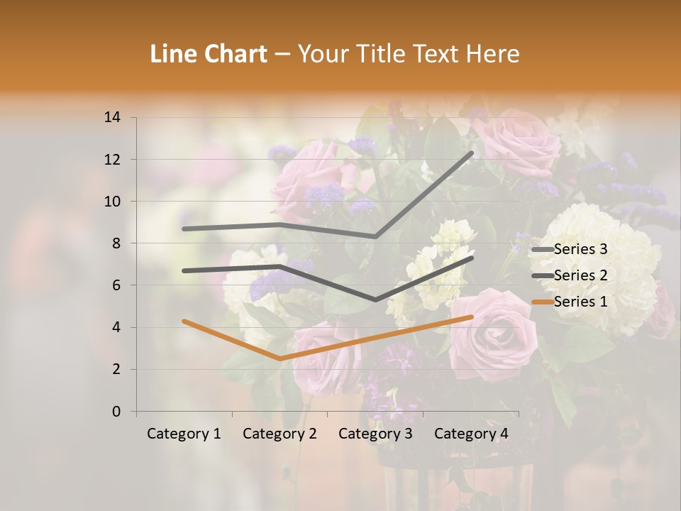 A Vase Filled With Lots Of Purple And White Flowers PowerPoint Template