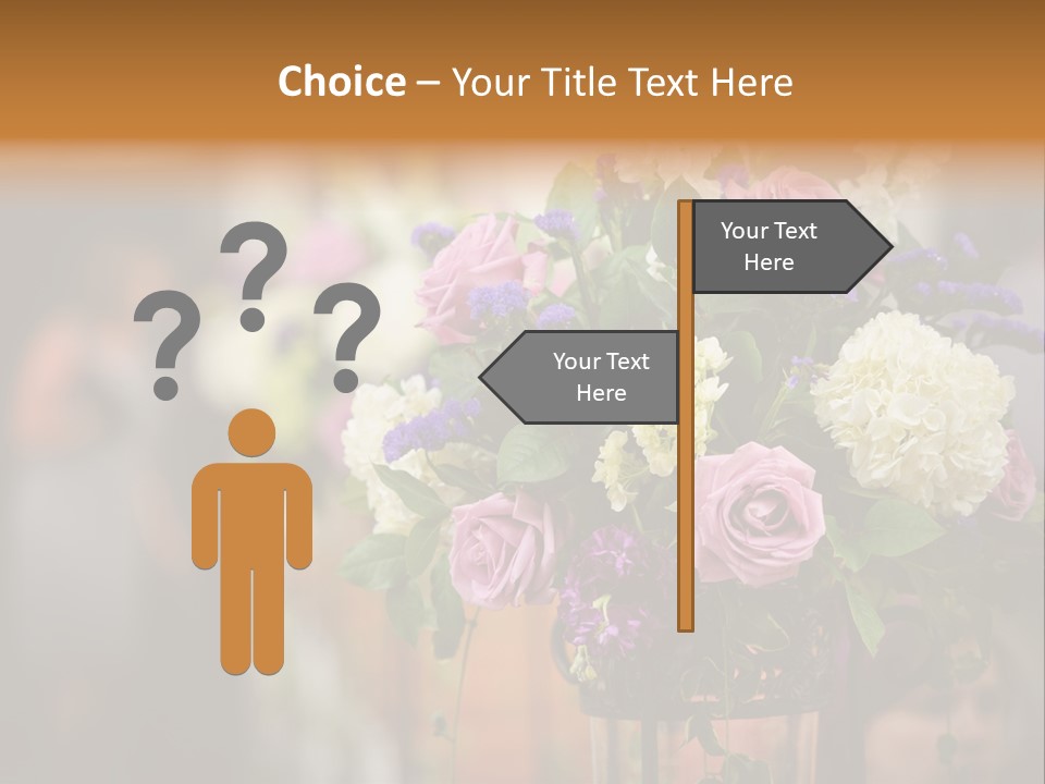 A Vase Filled With Lots Of Purple And White Flowers PowerPoint Template