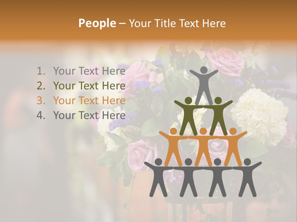 A Vase Filled With Lots Of Purple And White Flowers PowerPoint Template