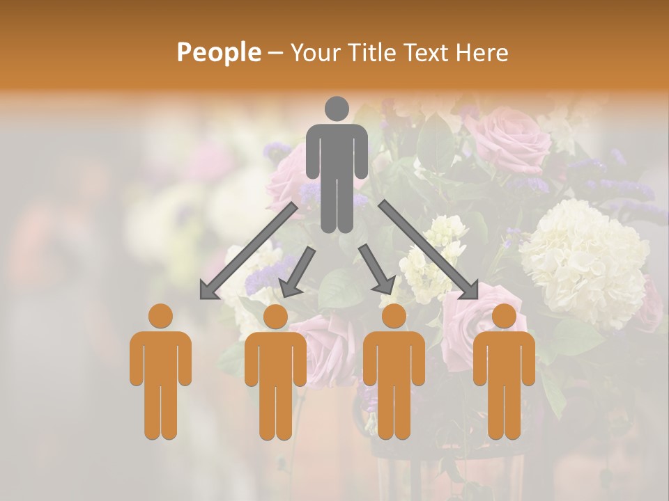 A Vase Filled With Lots Of Purple And White Flowers PowerPoint Template