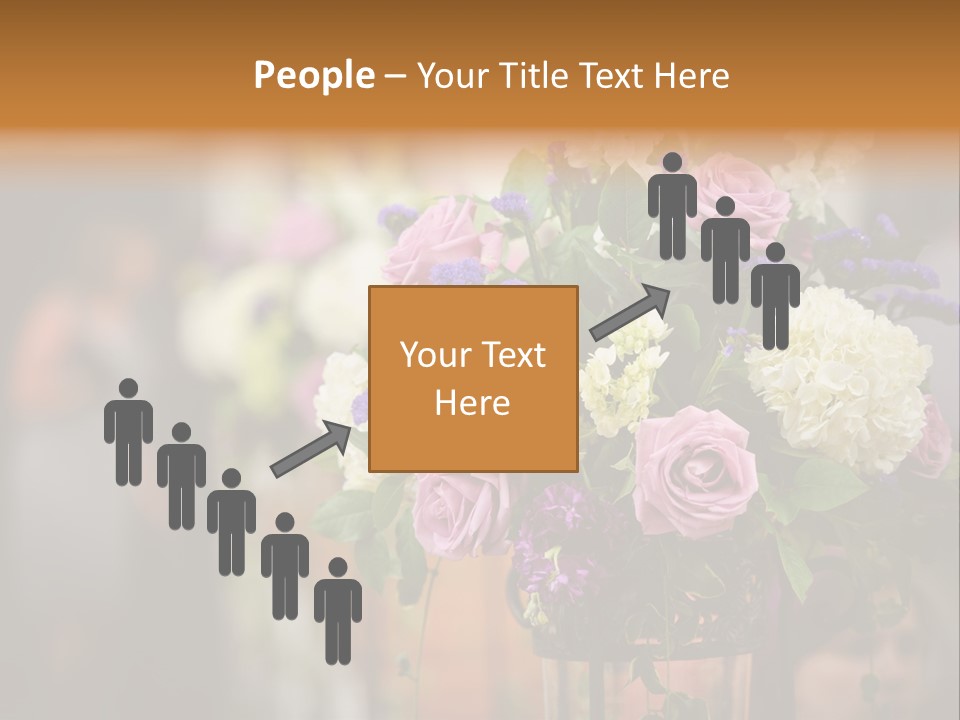 A Vase Filled With Lots Of Purple And White Flowers PowerPoint Template