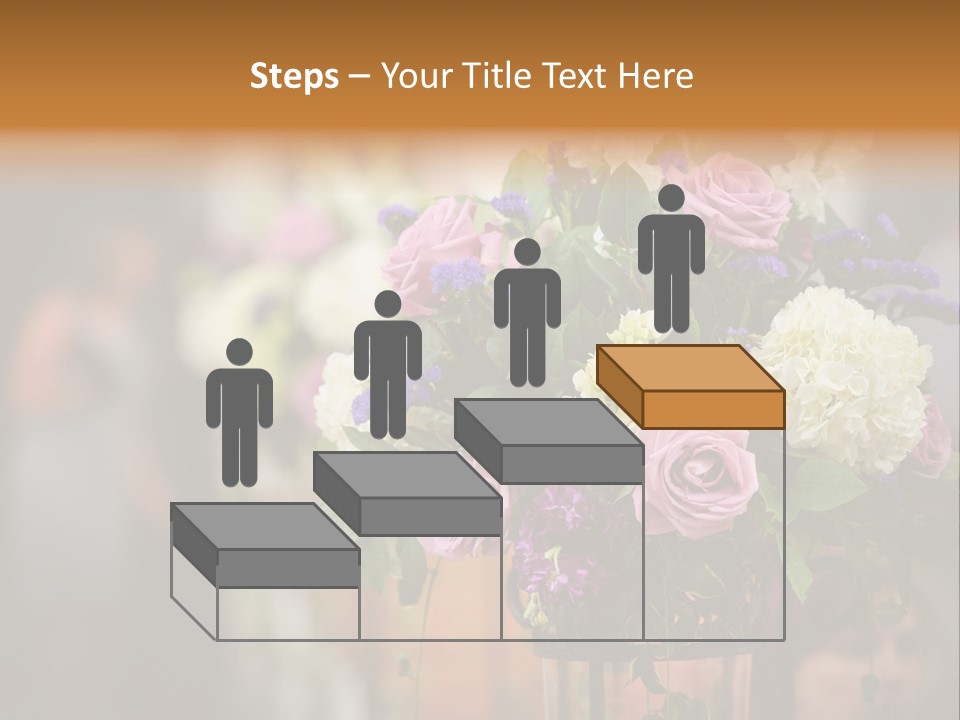 A Vase Filled With Lots Of Purple And White Flowers PowerPoint Template