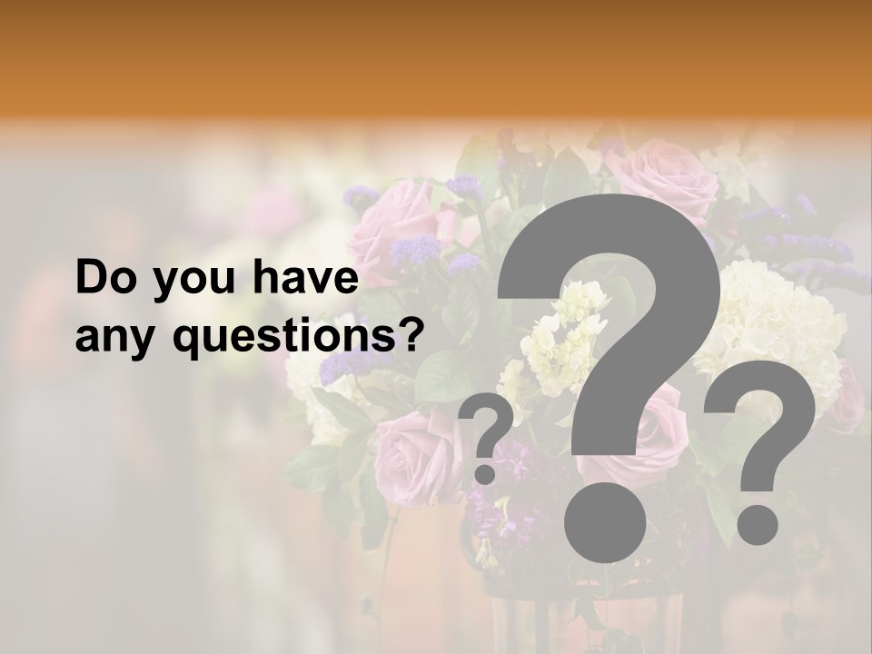 A Vase Filled With Lots Of Purple And White Flowers PowerPoint Template