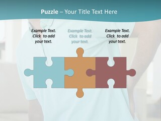 A Man Sitting On A Couch With His Back To The Wall PowerPoint Template