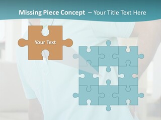 A Man Sitting On A Couch With His Back To The Wall PowerPoint Template
