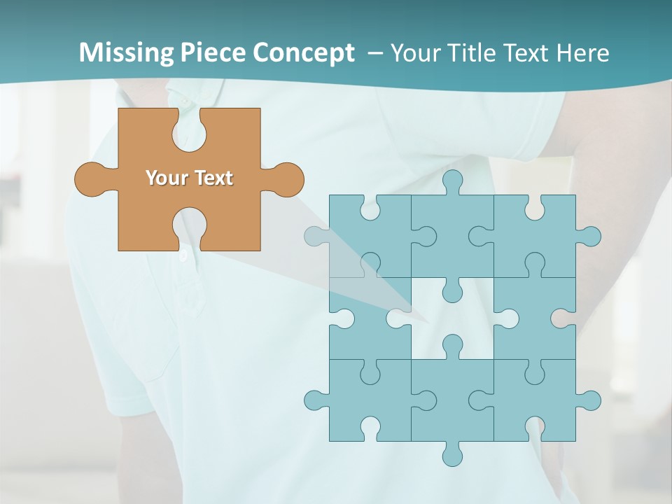 A Man Sitting On A Couch With His Back To The Wall PowerPoint Template