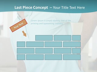 A Man Sitting On A Couch With His Back To The Wall PowerPoint Template