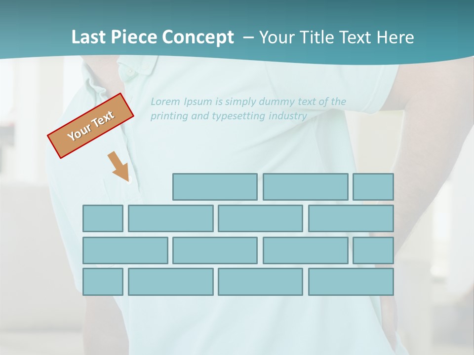 A Man Sitting On A Couch With His Back To The Wall PowerPoint Template