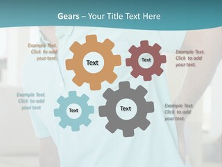 A Man Sitting On A Couch With His Back To The Wall PowerPoint Template
