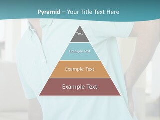A Man Sitting On A Couch With His Back To The Wall PowerPoint Template