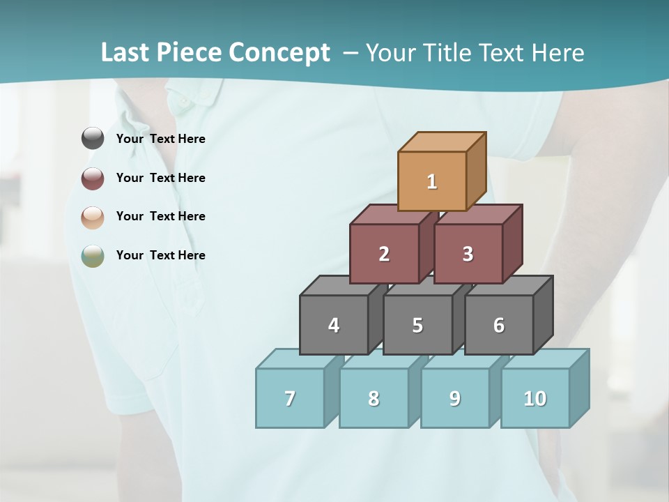A Man Sitting On A Couch With His Back To The Wall PowerPoint Template