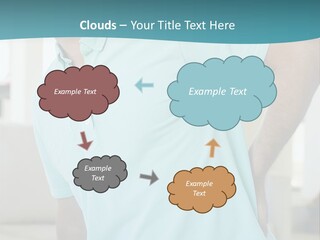 A Man Sitting On A Couch With His Back To The Wall PowerPoint Template
