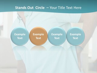A Man Sitting On A Couch With His Back To The Wall PowerPoint Template