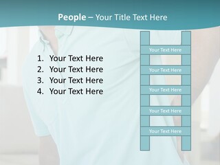 A Man Sitting On A Couch With His Back To The Wall PowerPoint Template
