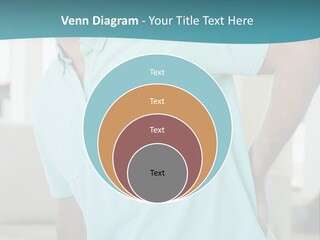 A Man Sitting On A Couch With His Back To The Wall PowerPoint Template