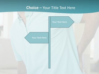 A Man Sitting On A Couch With His Back To The Wall PowerPoint Template