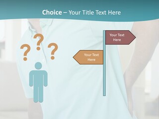 A Man Sitting On A Couch With His Back To The Wall PowerPoint Template