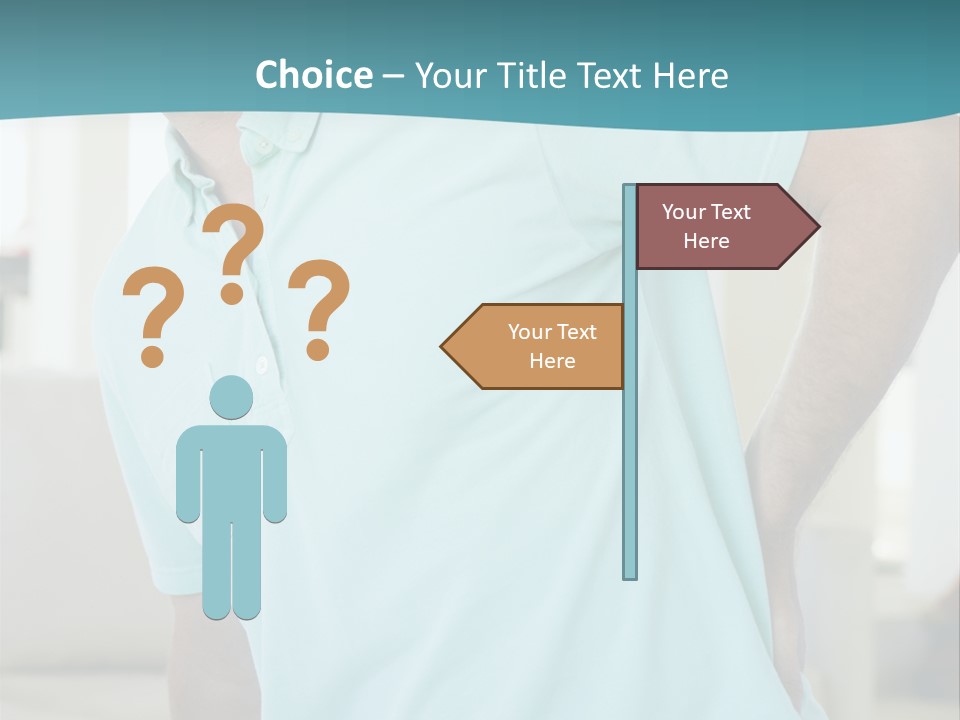 A Man Sitting On A Couch With His Back To The Wall PowerPoint Template