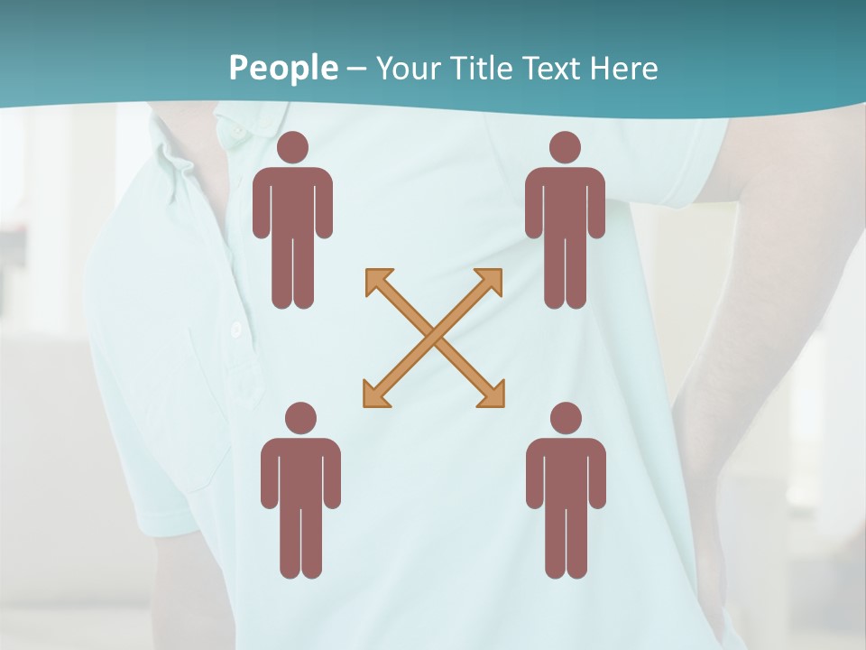 A Man Sitting On A Couch With His Back To The Wall PowerPoint Template
