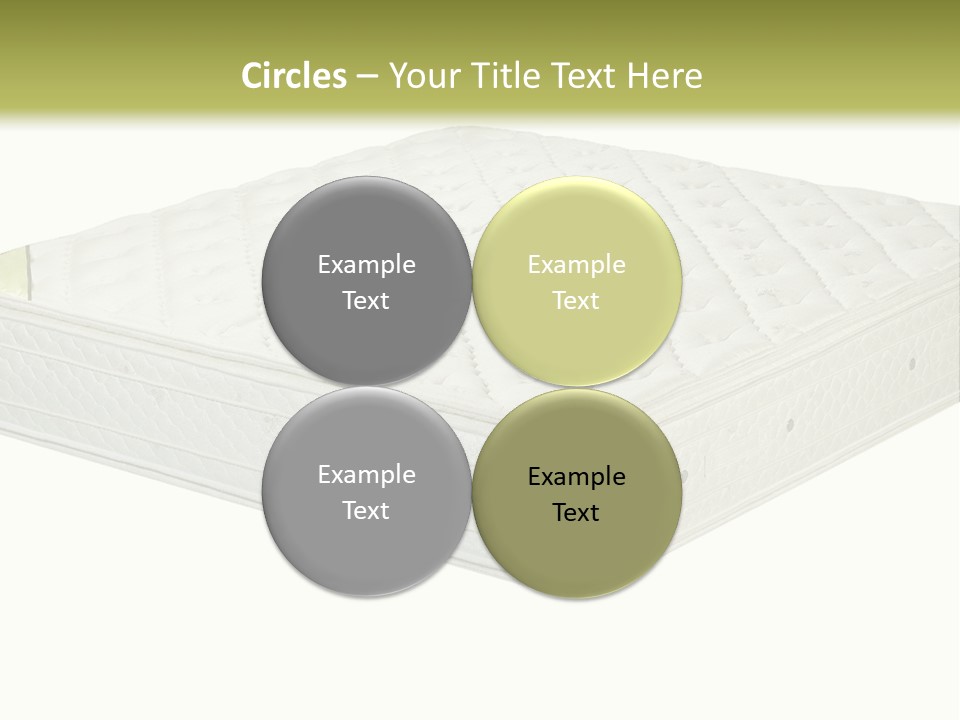 A Mattress With The Name Of The Company On It PowerPoint Template