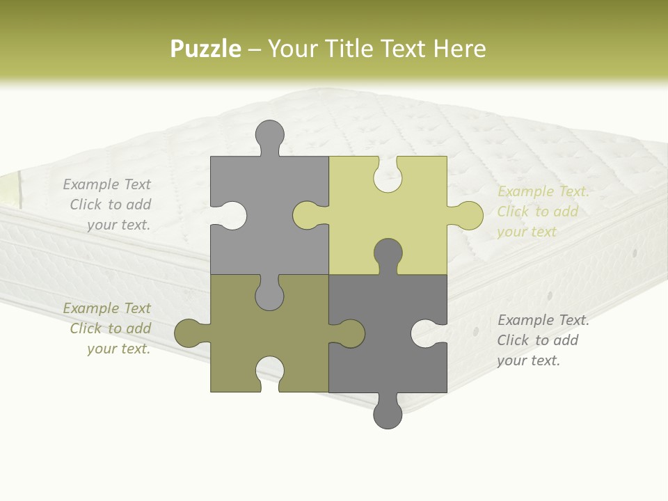 A Mattress With The Name Of The Company On It PowerPoint Template