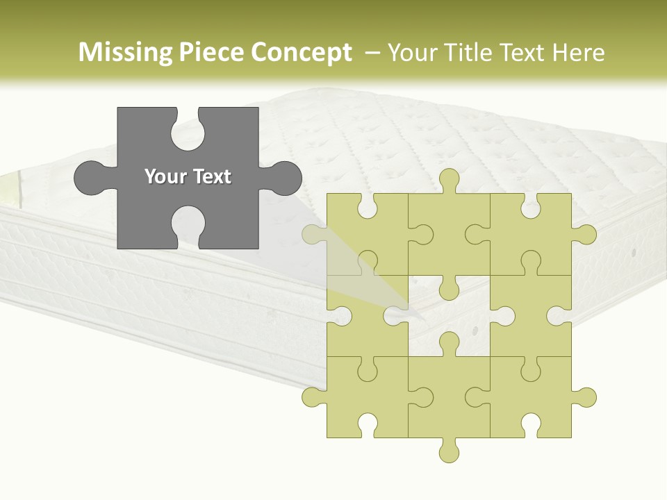 A Mattress With The Name Of The Company On It PowerPoint Template