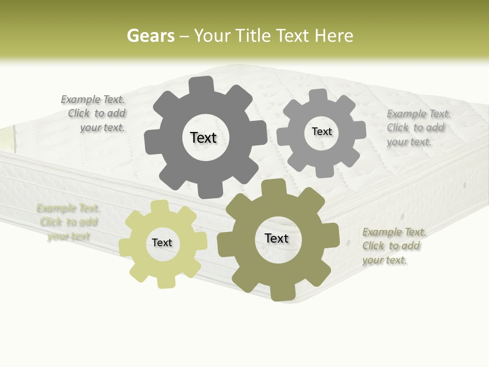 A Mattress With The Name Of The Company On It PowerPoint Template