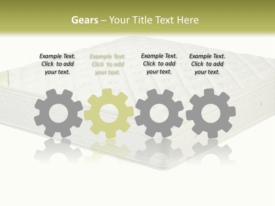 A Mattress With The Name Of The Company On It PowerPoint Template