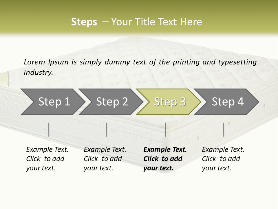 A Mattress With The Name Of The Company On It PowerPoint Template