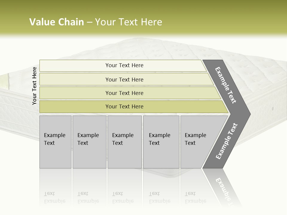 A Mattress With The Name Of The Company On It PowerPoint Template