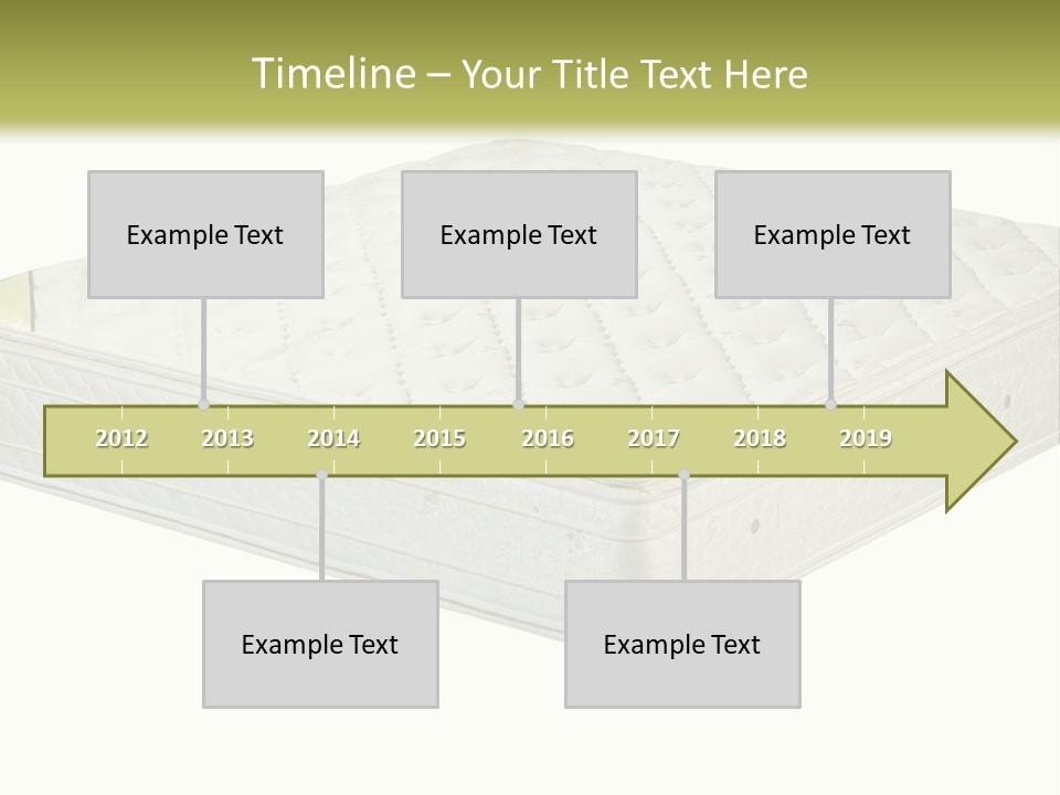 A Mattress With The Name Of The Company On It PowerPoint Template