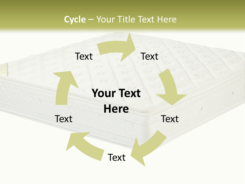 A Mattress With The Name Of The Company On It PowerPoint Template