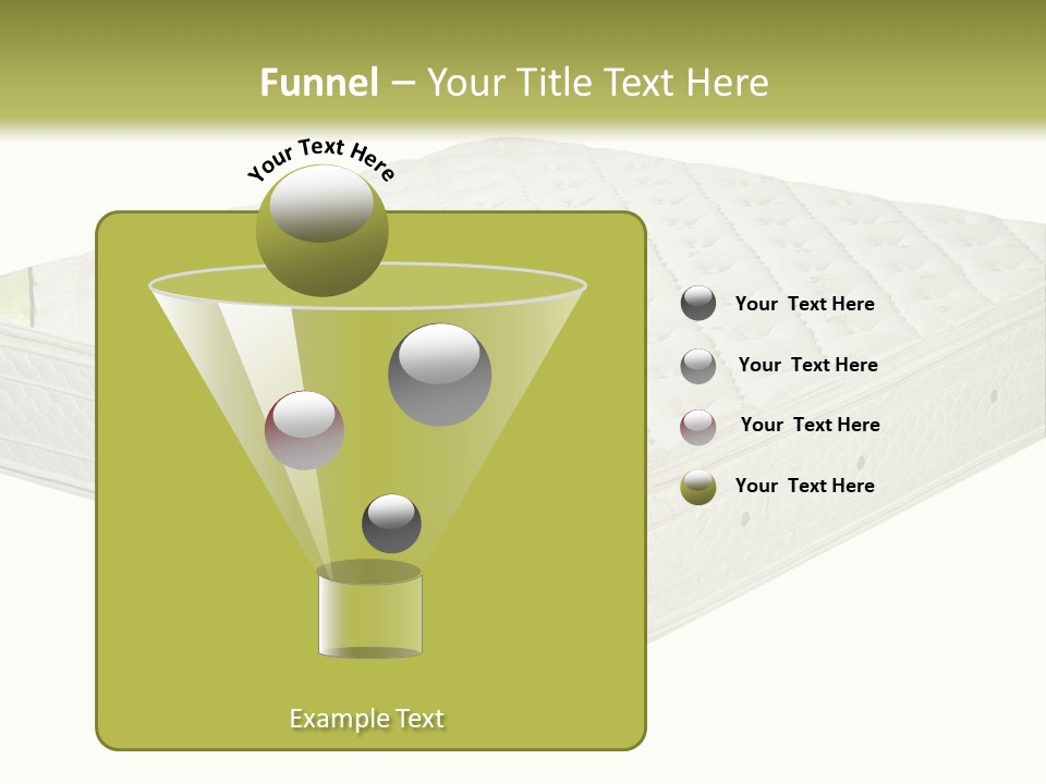 A Mattress With The Name Of The Company On It PowerPoint Template