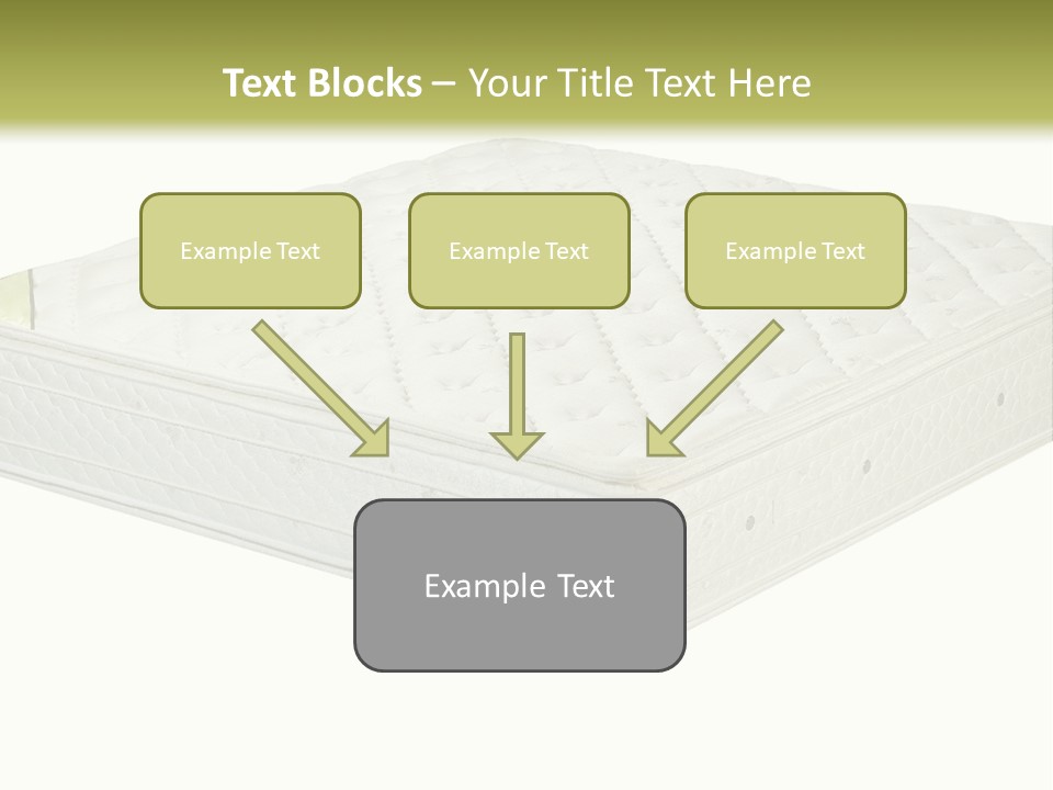 A Mattress With The Name Of The Company On It PowerPoint Template