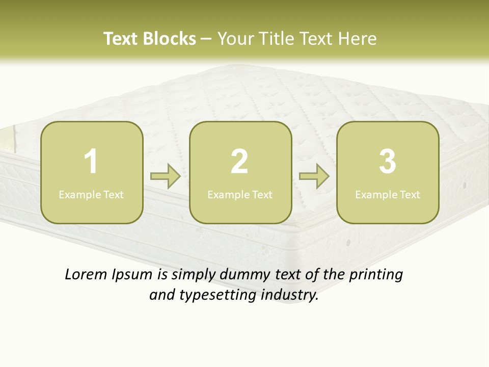 A Mattress With The Name Of The Company On It PowerPoint Template