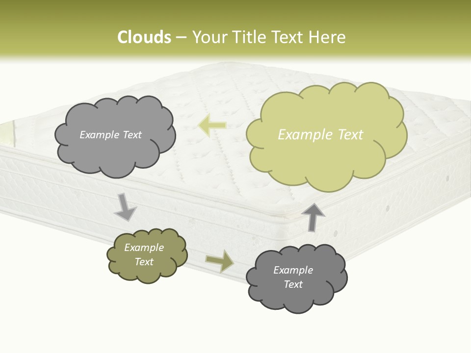 A Mattress With The Name Of The Company On It PowerPoint Template
