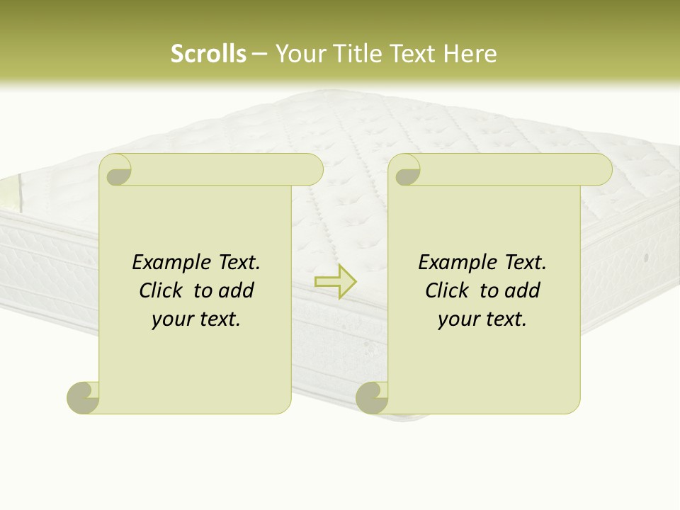 A Mattress With The Name Of The Company On It PowerPoint Template